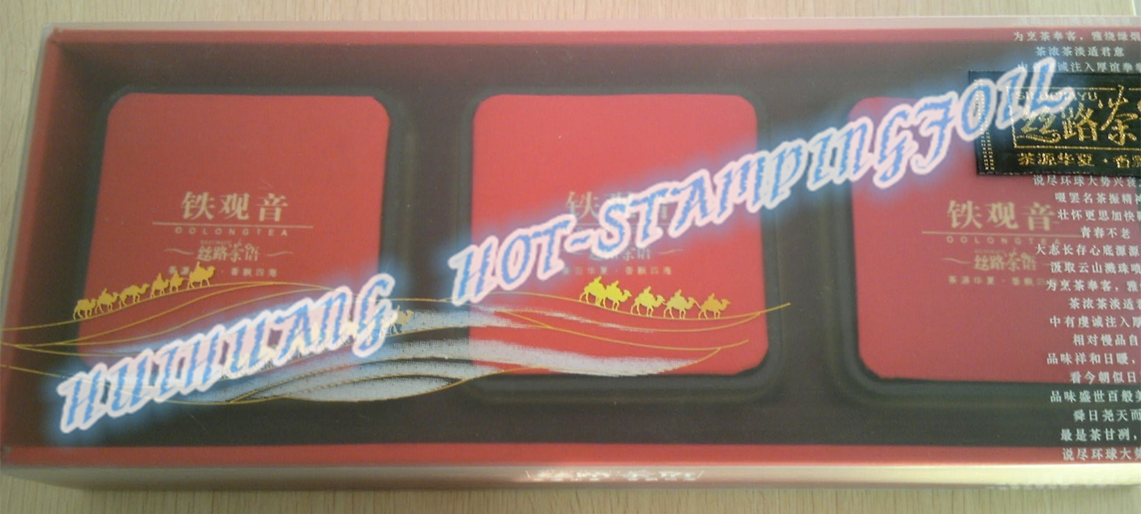 Hot stamping foil for Tea Box